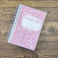 Nouveau A5 taille 5*7 pouces thermique feuilles mobiles reliure en spirale PVC papier couverture réutilisable libération de pression cahier autocollant carnet de notes