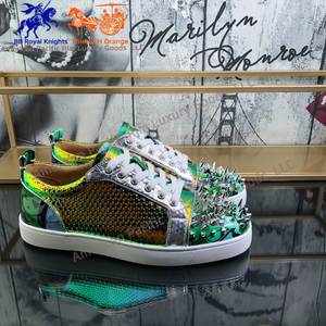 Chaussures de course et de marche élégantes et luxueuses pour hommes et femmes, de style rétro, à lacets, de haute qualité, originales, de la marque Christians Designer, Louboutins - Product Image 4