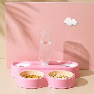 Bol d'eau automatique pour animaux de compagnie, pour chats en déplacement, double bol d'eau automatique pour chiens et chats, fournitures pour animaux de compagnie - Product Image 6