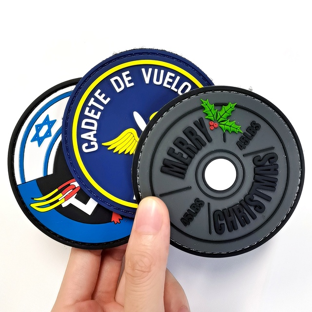 Excellent Silicone Soft PVC Custom Logo 3D Hok and Loop Iron on Backing Embroidery Rubber Patch for Clothes Garment Jeans Hats