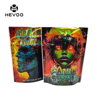 Mylar zakjes met venster, transparante voorkant, geurdicht, staande pouch, hersluitbare rits, food grade verpakking, 3,5g 7g 14g