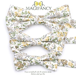 Ensemble de 3 tailles de nœud papillon en coton floral pour parents et enfants Chic Kid <span class=keywords><strong>Baby</strong></span> Pet Men Butterfly Father Son Party Dinner Wedding Gift Accessory - Product Image 1