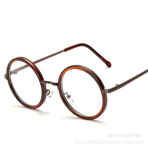 Harry Potter Style Round <b>Eyeglasses</b> <b>Frames</b> Full Rim Metal Unisex Anti Uv Clear Lens For Cosplay And Daily Wear - Product Image 4