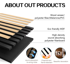 Panneaux muraux insonorisants de qualité supérieure, panneaux acoustiques en <span class=keywords><strong>bois</strong></span> à lattes, panneaux muraux en <span class=keywords><strong>bois</strong></span> pour la décoration intérieure - Product Image 6