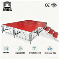 Fournisseur de matériel de scène 8m6m 	 Système d'équipement de scène modulaire, portable, léger et à structure stable pour événements en plein air