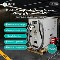 Nouvelle station de recharge mobile pour stockage d'énergie, capacité de 106 kWh, chariot élévateur électrique KUNXIAORUN KX5611, indice de protection IP67, puissance de sortie de 60 à 120 kW