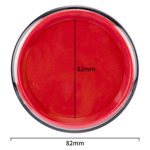 Tampon encreur Deli 9863 rond rouge bleu transparent pour bureau, tampon encreur en plastique - Product Image 4