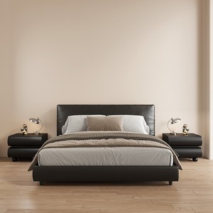 Table de Chevet Moderne en Bois Massif Peint, Classe E0, avec Tiroir et Lumière à Capteur pour <span class=keywords><strong>Chambre</strong></span> et Salon – Direct Usine - Product Image 4