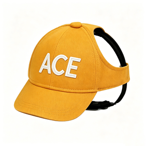 Adjustable Dog Baseball Cap with Curved Back Design and ACE Letter Embroidery Outdoor Pet Sun <b>Hat</b> for Small Medium Dogs - Product Image 2