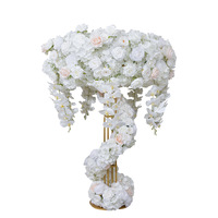 Reuzenrad Kunstbloemenarrangement Model 114 Nieuwe Stijl Tafeldecoratie Hortensia Rozen Decoratie Gemaakt in China
