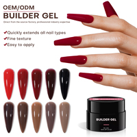 Gel dur pour extension d'ongles vegan non toxique, 120 couleurs, OEM/ODM, avec logo personnalisé, pot en verre pour usage professionnel et DIY