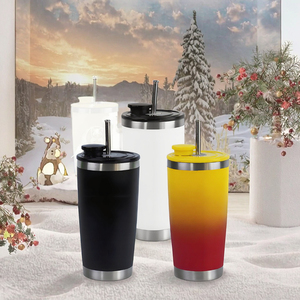 <span class=keywords><strong>Gobelet</strong></span> isotherme en acier inoxydable de 20 oz avec couvercle magnétique breveté et paille rétractable automatique – Mug de voyage premium - Product Image 4