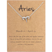 Collier de signe du zodiaque de bijoux féminins de mode 12, collier d'horoscope de charme d'astrologie plaqué par or