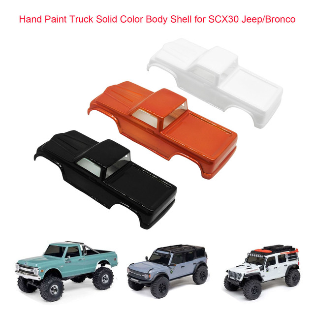SCX30 Body Shell RC Model Car 1/30 Axial Spare Parts Plastic / Wrangler Hand-Sprayed Monochrome Truck Upgrade Accessories