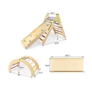 <span class=keywords><strong>Cabane</strong></span> d'escalade en bois Montessori avec toboggan pour tout-petits Triangle jouet <span class=keywords><strong>cabane</strong></span> pour intérieur extérieur jardin <span class=keywords><strong>aire</strong></span> <span class=keywords><strong>de</strong></span> <span class=keywords><strong>jeux</strong></span> cadeau - Product Image 4
