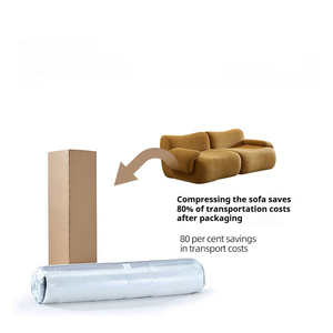 Premium Luxury Apartment Living Compressed Sofa Sponge Velvet Fabric Convertible L-Shaped Corner Sectional Modular Design - Product Image 2