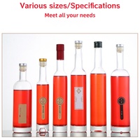 Bouteille de vin conique transparente 500 ml, bouteille de vin à fleurs givrée pour femmes, bouteille de vin de fruits, bouteille en verre pour vin maison