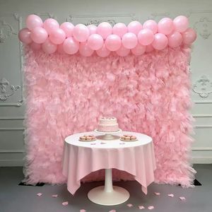 Panneau de toile de fond en tulle bouffant - Décoration élégante et romantique pour cabines photo de fête et toiles de fond de mariage, mur de fleurs en <span class=keywords><strong>organza</strong></span> - Product Image 6