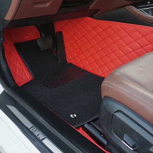 Usine personnalisée universelle de luxe en cuir 5 D voiture tapis de sol tapis pied pad 4 pièces pour HONDA/<span class=keywords><strong>TOYOTA</strong></span> - Product Image 1
