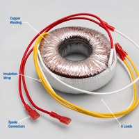 Transformador Toroidal de Alto Rendimiento, Transformador de Potencia Toroidal para Equipos de Audio, Venta Directa de Fábrica de Núcleos de Transformadores Toroidales