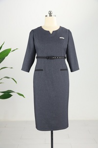 Women Clothing Single Dress With Plain Color for Offices Lady Women Dress - Product Image 2
