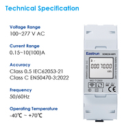Compteur d'énergie intelligent Eastron SDM230-WIFI-TY Tuya Smart Life APP 1P2W, surveillance à distance sans fil de la consommation d'énergie, compteur d'énergie MID