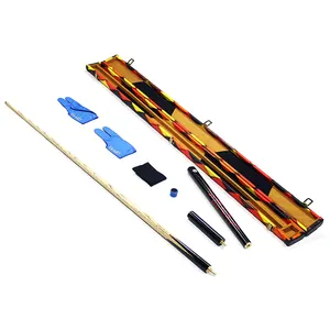 Kit Aksesori Billiard Kualitas Tinggi 3/4 Snooker Cue + Cue Hard Case + Sarung Tangan + Alat Perbaikan + Kain Pembersih Shaft