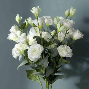 Ramo de flores artificiales de seda, mesa de imitación de <span class=keywords><strong>Eustoma</strong></span> Grandiflorum para decoración de hogar y boda - Product Image 5