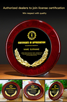Trofeo de Madera MDF Redondo para Negocios, Placa de Madera para Premios, Recuerdo Corporativo al por Mayor
