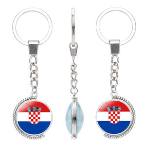 Porte-clés rotatif avec drapeau de pays, design de nouveaux pays, porte-clés avec dôme en verre rotatif, porte-clés personnalisable - Product Image 5