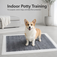 Alèses jetables en charbon de bambou PE pour chiens et chats, neutralisant les odeurs, écologiques, avec support imperméable, pour un nettoyage facile, fourniture d'usine, OEM