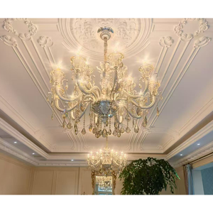 Lámpara de Araña de Cristal de Lujo para Dormitorio y Sala de Estar de Hotel, Estilo Europeo y Americano, Personalizada para Hoteles de Cinco Estrellas - Product Image 1