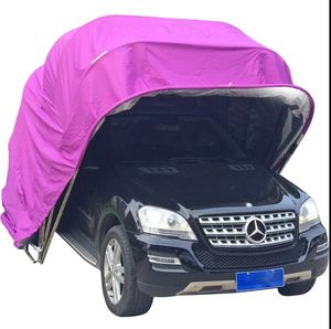 Abri d'auto rétractable de petite à moyenne taille, abri de voiture pliable résistant aux intempéries, complètement plié - Product Image 4