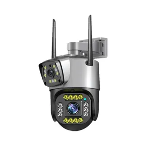 V380 pro dual lens bullet + PTZ câmera wi-fi câmera sem fio full night vision efeito ip câmera