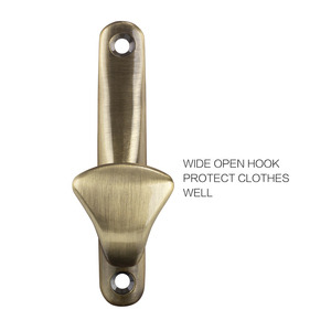Cổ Điển Kẽm Hợp Kim Rộng Móc Kim Loại Treo Móc Phòng Ngủ Cửa Treo Tường Áo Móc Lưu Trữ Cửa Trở Lại Quần Áo Và Hat Móc Áo - Product Image 3