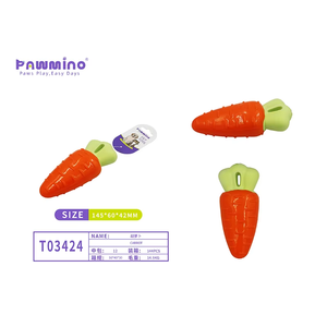 Jouet à mâcher pour chien Pawmino en TPR en forme de carotte, couineur, durable, pour la dentition, pour chiens de petite, moyenne et grande taille - Product Image 3