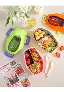 Wholesale Children's and Students' <b>Lunch</b> <b>Boxes</b> Food Containers for Outdoor Camping Picnics Portable Style Spaceship-shaped - Product Image 6