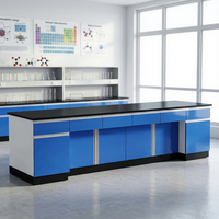 Table de laboratoire scolaire en résine de haute qualité, résistante à la corrosion, mobilier de laboratoire moderne, plan de travail avec évier pour étudiants