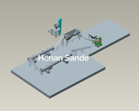 Granulateur de litière pour chat en tofu, machine à litière pour chat en bentonite entièrement automatique avec moteur, capacité de 300 kg/h, 380 V