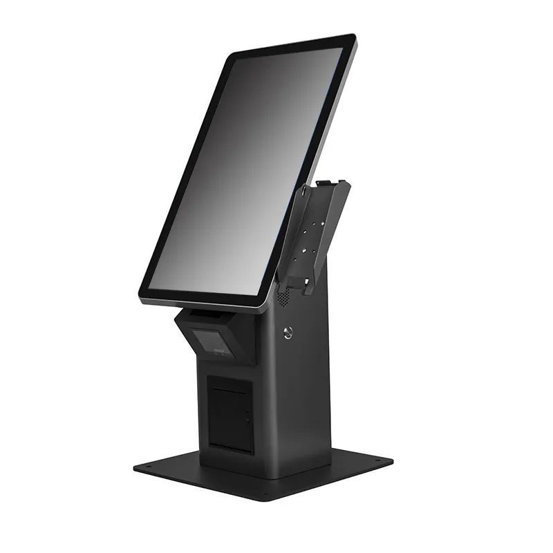 Sistem pesanan Self Checkout kios 21.5 inci sistem pesanan Terminal POS sistem POS ritel Windows penjualan kios sarapan