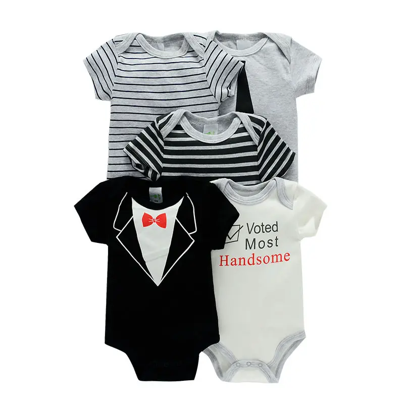 20pcs Baby Grows 100 Baumwolle Bodysuit Stram pler Neugeborenes Mädchen Jumps uit Stram pler Kurzarm Onesies Baby Kleidung Jungen 0-3 Monate