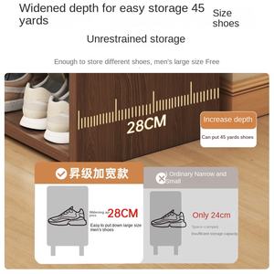 Taburete <span class=keywords><strong>para</strong></span> Cambiar <span class=keywords><strong>Zapatos</strong></span> con Zapatero Integrado <span class=keywords><strong>para</strong></span> la Entrada, Estante de Almacenamiento Estrecho <span class=keywords><strong>para</strong></span> la Entrada <span class=keywords><strong>para</strong></span> Ponerse los <span class=keywords><strong>Zapatos</strong></span> - Product Image 4