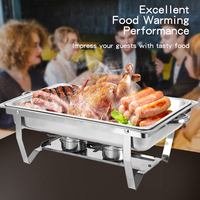 Matériel de Restauration Chauffe-Plats de Buffet, Réchaud en Acier Inoxydable 12 L