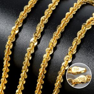 Custom Luxury Italy 750 14k <b>Gold</b> <b>Plated</b> Link <b>Chain</b> <b>Necklace</b> for Women Trendy Wedding Engagement Gift - Product Image 1