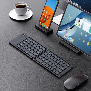 Mini teclado inalámbrico ultrafino de doble plegado para teléfono inteligente, tableta, PC, iOS, Android, Windows, Mac, portátil y ligero - Product Image 1