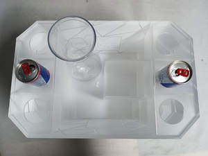 Tùy chỉnh cao cấp 24L Glow chiếu sáng LED ánh sáng Acrylic kim loại năng lượng đồ uống Ice Cooler chủ Ice bồn tắm thùng Bát Vodka Xô đá - Product Image 2