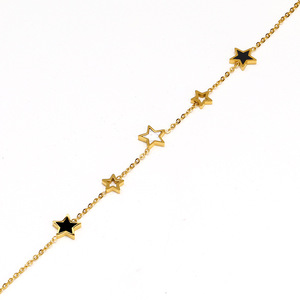 Versione coreana di nicchia semplice moda braccialetto a stella fritillion bianco e nero femminile titanio acciaio <span class=keywords><strong>oro</strong></span> 18k tendenza 100 <span class=keywords><strong>braccio</strong></span> - Product Image 4