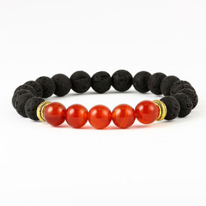 Bracelet diffuseur 7 chakras en pierres <span class=keywords><strong>de</strong></span> <span class=keywords><strong>lave</strong></span> naturelles multicolores pour le bien-être et l'équilibre, idéal pour le yoga - Product Image 2