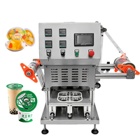 Machine de scellage thermique semi-automatique de bureau 4 tasses pour l'emballage de condiments, produits chimiques quotidiens et gobelets en plastique – Offre Spéciale
