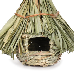 Nido de pájaro de hojas de bambú tejido a mano, <span class=keywords><strong>casa</strong></span> de pájaro colgante de paja transpirable para jardín de infantes, diseño de entorno DIY, mascotas de jardín - Product Image 6